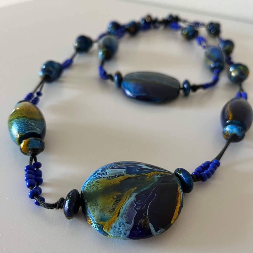 Gorgeous One of a Kind Artisanal Necklace. Beautiful beadwork.